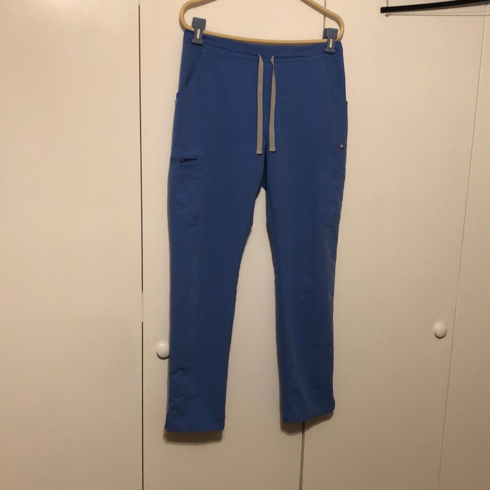 Figs Yola Skinny Scrub Pants Women’s Size Small Ceil Blue Color